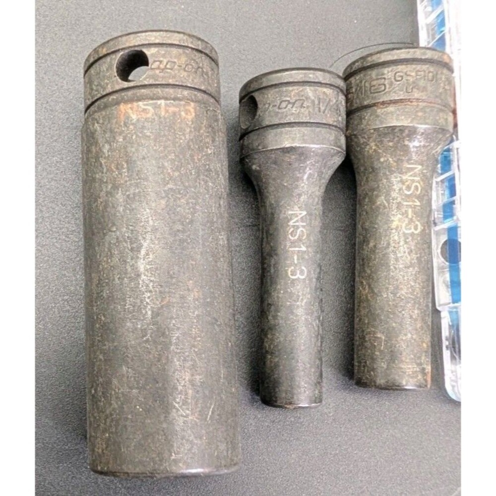 Vintage Snap On Socket Lot Of 3x Sockets 1/4, 5/16,  11/16